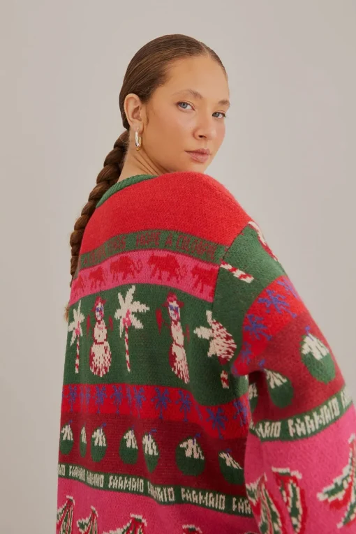 TROPICAL CHRISTMAS AINIKA CARDIGAN