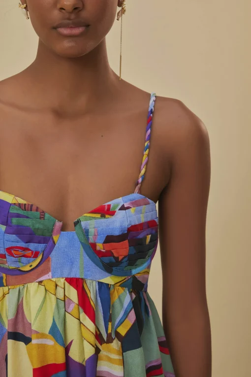  TROPICAL SCENARIO SLEEVELESS MAXI DRESS